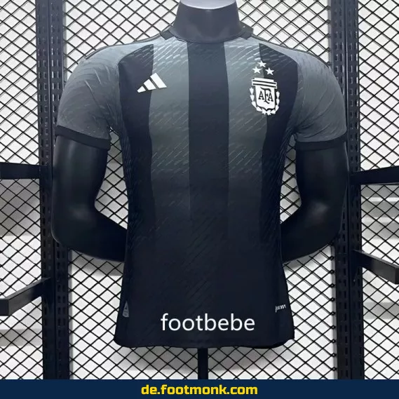 Argentinien Heimtrikot 2023/2024 – Herren Fußballtrikot in Schwarz/Grau – Authentisches Adidas Match Trikot – Personalisierbar mit Nummer & Name