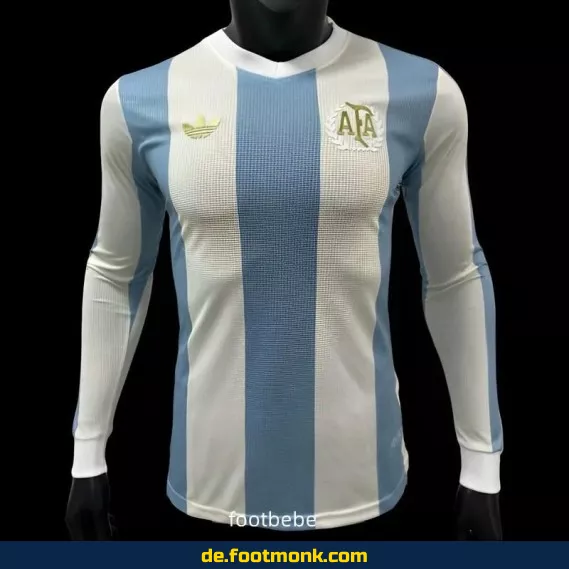 Argentinien Heimtrikot 2024/2025 Langarm – Offizielles Fußballtrikot – Retro Design 50 Jahre – Herren Damen Kinder – Nike/Adidas – Personalisierbar mit Nummer & Name – Günstig online kaufen