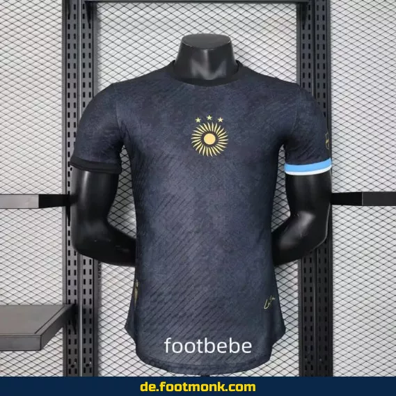 Argentinien Heimtrikot 2023/2024 – 'La Pulga' Sonderedition in Schwarz | Fußballtrikot Herren/Damen/Kinder | Authentisches Vereinstrikot | Nike/Adidas | Personalisierbar mit Nummer & Name