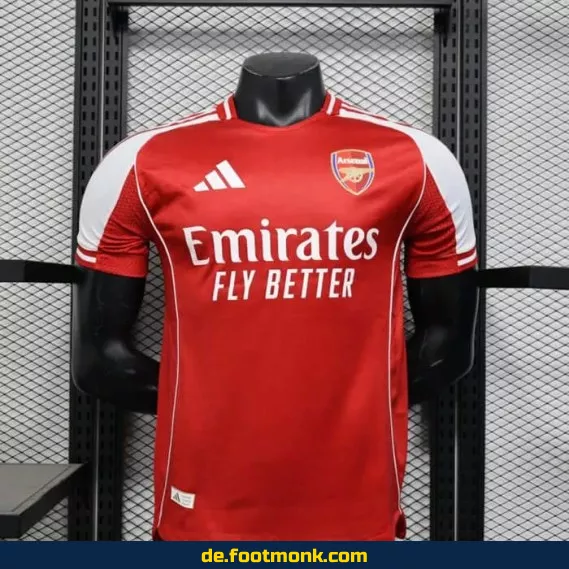 Arsenal Heimtrikot 2025/2026 – Offizielles Fussballtrikot für Herren, Damen & Kinder | Günstige Vereinstrikots von Adidas/Nike | Personalisierbar mit Nummer & Name