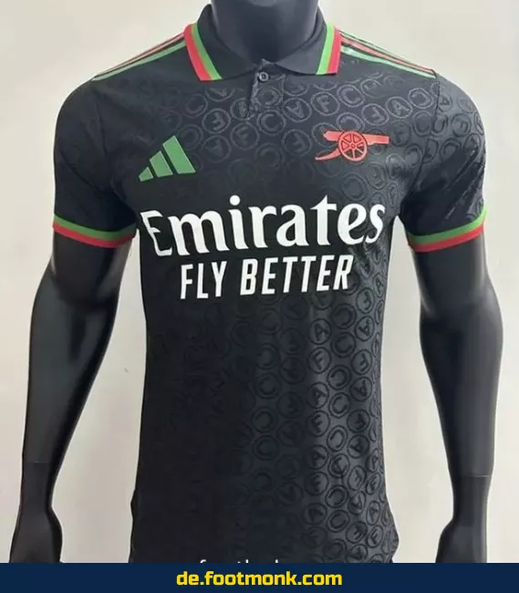 Arsenal Polo Match Trikot 2025 - Offizielles Herren Fußballtrikot in Schwarz | Günstige Fussballtrikots Online Kaufen