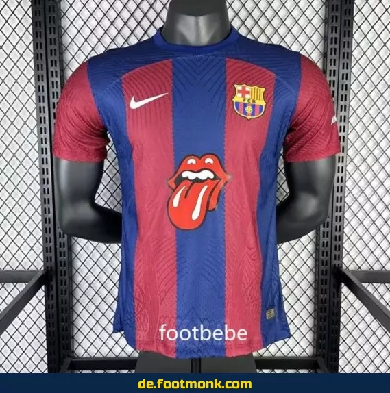 FC Barcelona Heimtrikot 2023/2024 Rolling Stones Edition – Authentisches Fußballtrikot für Herren, Damen & Kinder | Günstige Vereinstrikots online kaufen | Personalisierbar mit Nummer & Name