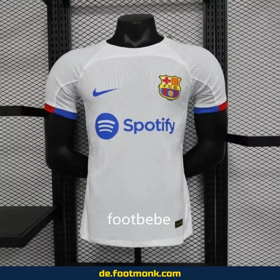 FC Barcelona Auswärtstrikot 2023/2024 weiß – Authentisches Fußballtrikot für Herren, Damen & Kinder | Nike Vereinstrikot | Personalisierbar mit Nummer & Name