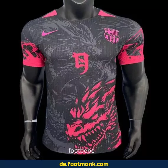 FC Barcelona Heimtrikot 2024/2025 – Dragon Design in Schwarz-Rosa | Fußballtrikot Herren/Damen/Kinder | Günstige & Authentische Vereinstrikots | Nike/Adidas | Personalisierbar
