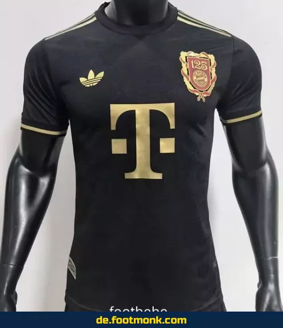 FC Bayern München Heimtrikot 2025 – 125 Jahre Jubiläumsedition (Schwarz) – Offizielles Fußballtrikot für Herren, Damen & Kinder – Authentisches Nike/Adidas Vereinstrikot – Personalisierbar mit Nummer & Name