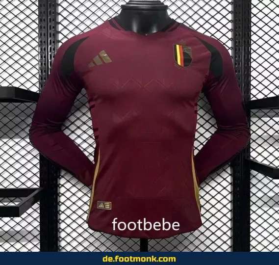 Belgien Heimtrikot 2024 Langarm – Authentisches Fußballtrikot für Herren