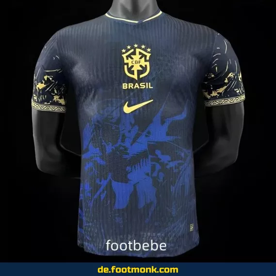 Brasilien Heimtrikot 2024/2025 – Spezialedition Marineblau | Fußballtrikot Herren/Damen/Kinder | Authentisches Nike/Adidas Trikot | Personalisierbar