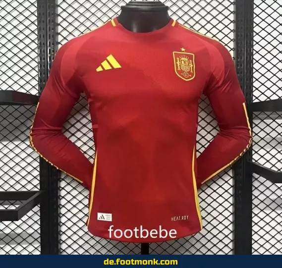 Spanien Heimtrikot 2024 Langarm – Authentisches Fußballtrikot für Herren & Damen | Fussballtrikots günstig online kaufen
