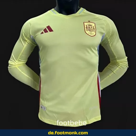 Spanien Auswärtstrikot EM 2024 Langarm – Authentisches Fußballtrikot