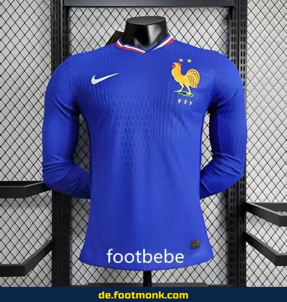 Frankreich Heimtrikot EM 2024 Langarm – Authentisches Fußballtrikot für Herren