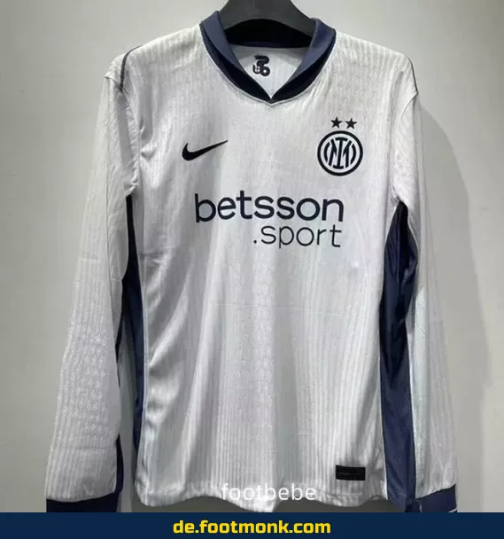 Inter Mailand Auswärtstrikot 2024/2025 Langarm – Authentisches Fußballtrikot Herren/Damen/Kinder | Nike Vereinstrikot | Personalisierbar mit Nummer & Name
