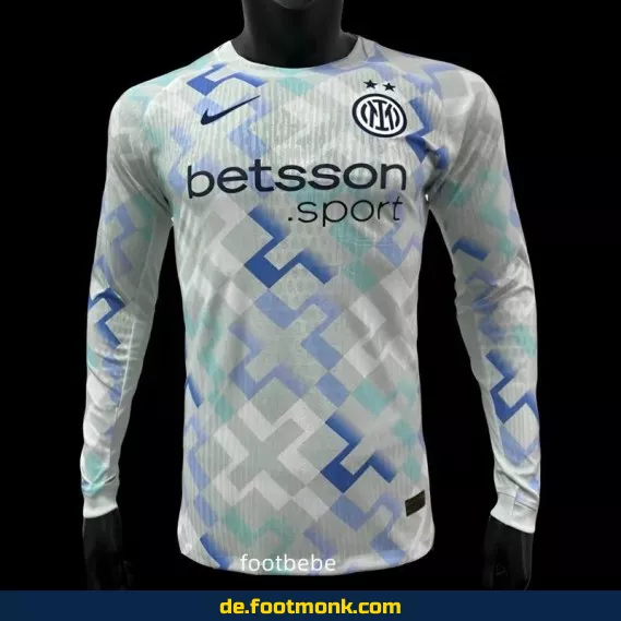 Inter Milan Auswärtstrikot 2025/2026 Langarm – Authentisches Fußballtrikot Herren/Damen/Kinder | Günstige Vereinstrikots | Nike/Adidas | Personalisierbar mit Nummer & Name