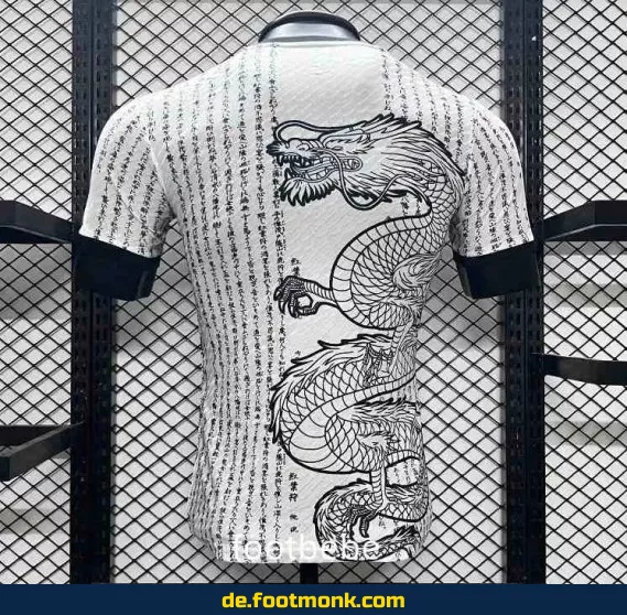 Japan 2024 Dragon Weiß Konzept Fußballtrikot – Authentisches Herren/Damen/Kinder Trikot – Nike/Adidas Vereinstrikots – Personalisierbar mit Nummer