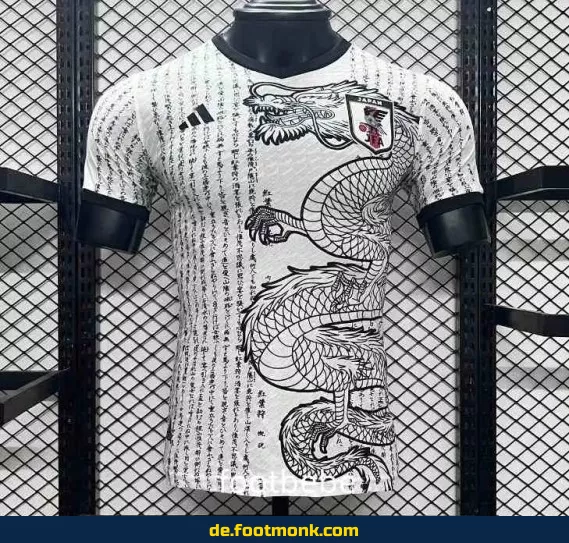 Japan 2024 Dragon Weiß Konzept Fußballtrikot – Authentisches Herren/Damen/Kinder Trikot – Nike/Adidas Vereinstrikots – Personalisierbar mit Nummer