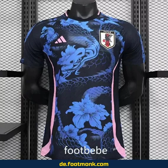 Japan 2024 Heimtrikot mit blauem Drachen – Fußballtrikot Herren/Damen/Kinder | Authentisches Fussballtrikot | Nike/Adidas | Personalisierbar