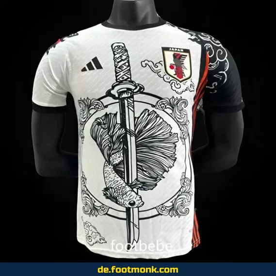 Japan 2024 Samurai-Schwert Fußballtrikot Weiß – Authentische Fussballtrikots für Herren & Damen