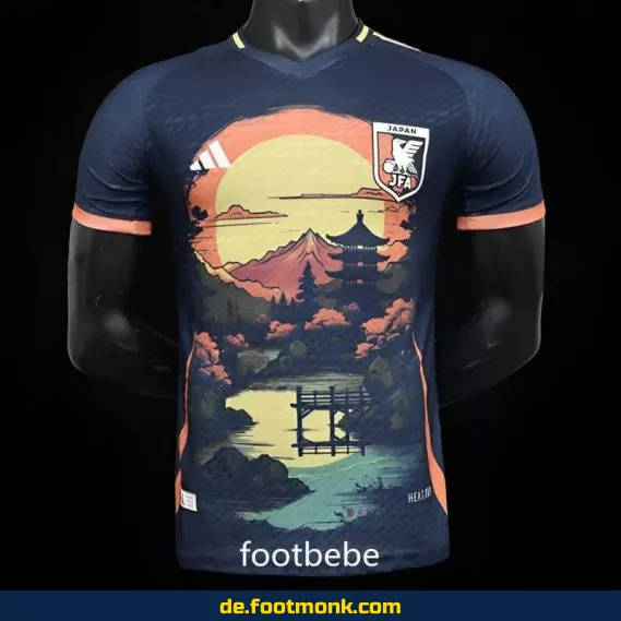 Japan 2024 Fußballtrikot – Original Design mit Ölmalerei-Motiv