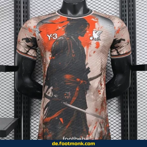 Japan Samurai Y3 Fußballtrikot 2024/2025 – Authentisches Match-Trikot | Herren, Damen & Kinder | Personalisierbar | Bundesliga & WM Style