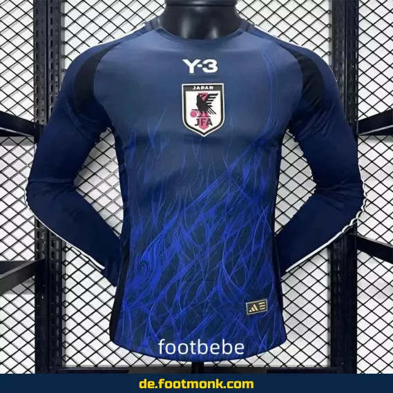 Authentisches Y3 Japan Heimtrikot 2024 mit langen Ärmeln – Fußballtrikot Herren/Damen