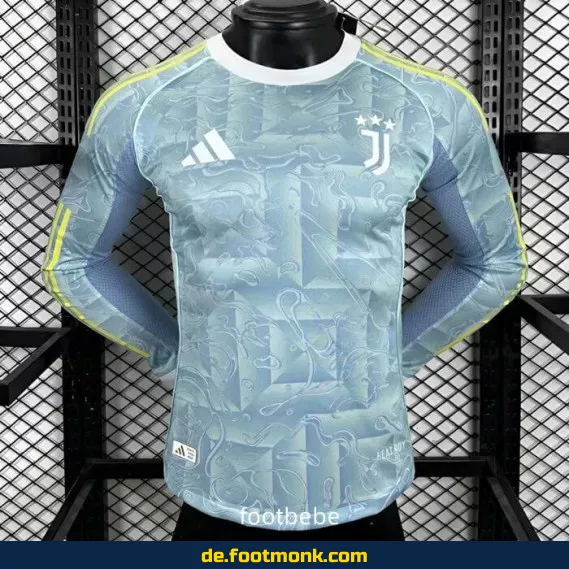 Juventus Auswärtstrikot 2025/2026 Langarm – Authentisches Fußballtrikot Herren/Damen/Kinder | Günstige Vereinstrikots | Nike/Adidas | Personalisierbar
