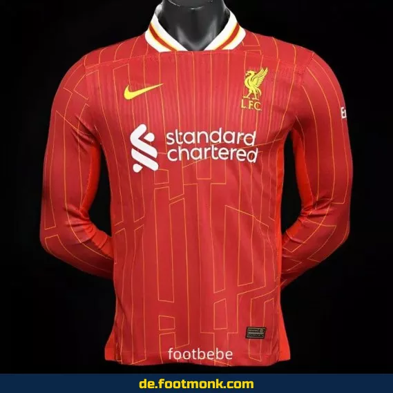 Liverpool Heimtrikot 2024/2025 Langarm – Offizielles Fußballtrikot Herren | Authentisches Vereinstrikot | Nike Fussballtrikot günstig kaufen