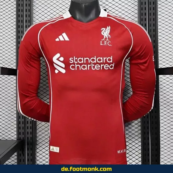Liverpool Heimtrikot 2025/2026 Langarm – Authentisches Fußballtrikot für Herren | Fußballtrikots günstig online kaufen | Nike/Adidas Vereinstrikots