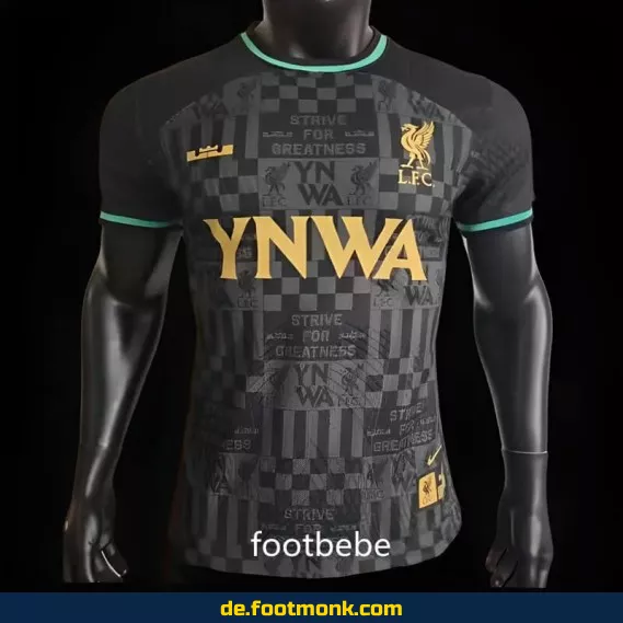Liverpool x LeBron YNWA Trikot 2023/2024 – Offizielles Herren Fußballtrikot in Schwarz | Authentisches Nike Vereinstrikot | Personalisierbar mit Flockung