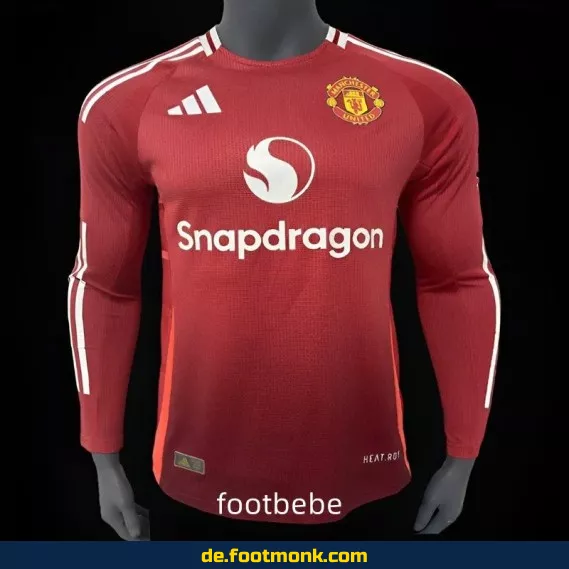 Manchester United Heimtrikot 2024/2025 Langarm – Offizielles Fußballtrikot Herren/Damen/Kinder | Authentisches Vereinstrikot von Adidas | Fußballtrikots günstig online kaufen | Personalisierbar mit Namen & Nummer