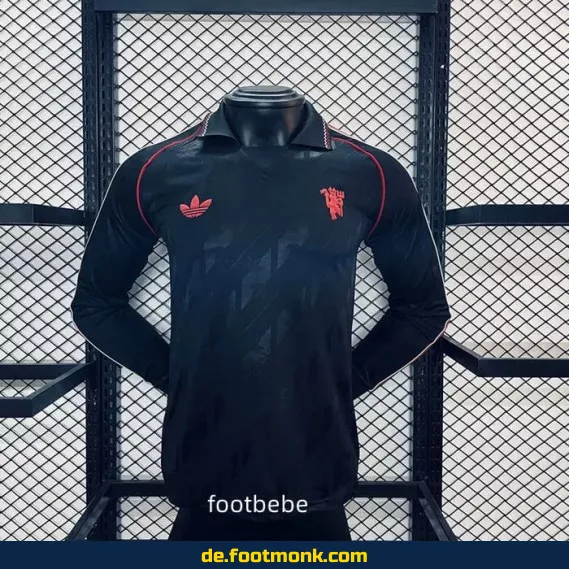 Manchester United Heimtrikot 2024/2025 Langarm – Offizielles Fußballtrikot Herren (Schwarz) – Günstige Vereinstrikots von Nike | Personalisierbar