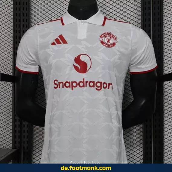 Manchester United Heimtrikot 2025/2026 – Weißes Polo-Shirt | Authentisches Fußballtrikot Herren/Damen/Kinder | Günstige Vereinstrikots | Nike/Adidas | Personalisierbar