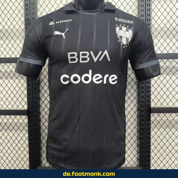 Monterrey 2025 Heimtrikot Schwarz – Authentisches Fußballtrikot für Herren