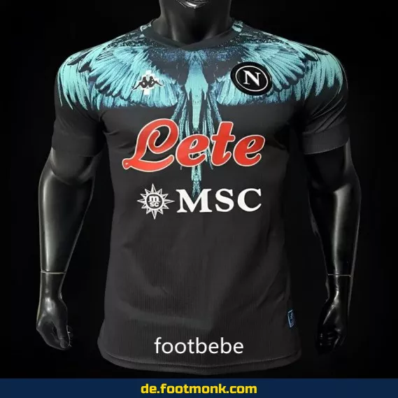 Marcelo Burlon x SSC Napoli Matchtrikot 2024 – Offizielles Fußballtrikot (Herren/Damen/Kinder) – Schwarz – Günstig online kaufen | Personalisierbar mit Nummer & Name