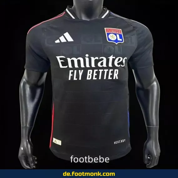OLYMPIQUE LYON Auswärtstrikot 2024/2025 – Herren Fußballtrikot Schwarz | Offiziell | Nike | Personalisierbar