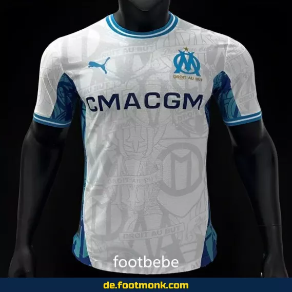 Olympique Marseille Heimtrikot 2024/2025 – Offizielles Fussballtrikot für Herren, Damen & Kinder | Günstige Vereinstrikots | Nike/Adidas | Personalisierbar