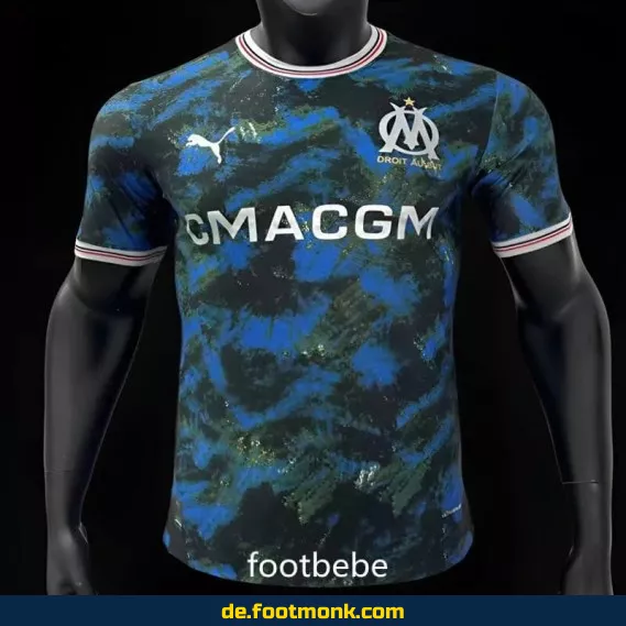 Olympique Marseille Auswärtstrikot 2024/2025 – Blaues Fußballtrikot Herren/Damen/Kinder | Günstige Vereinstrikots | Nike/Adidas | Personalisierbar mit Nummer & Name