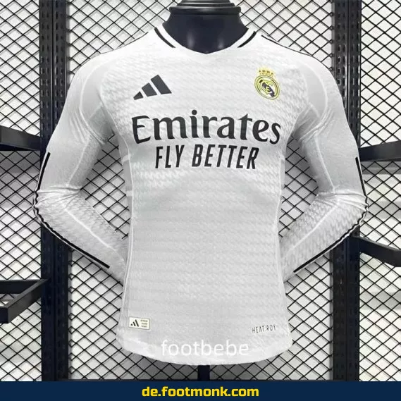 Real Madrid Heimtrikot 2024/2025 Langarm – Authentisches Fußballtrikot Herren | Fussballtrikots günstig kaufen