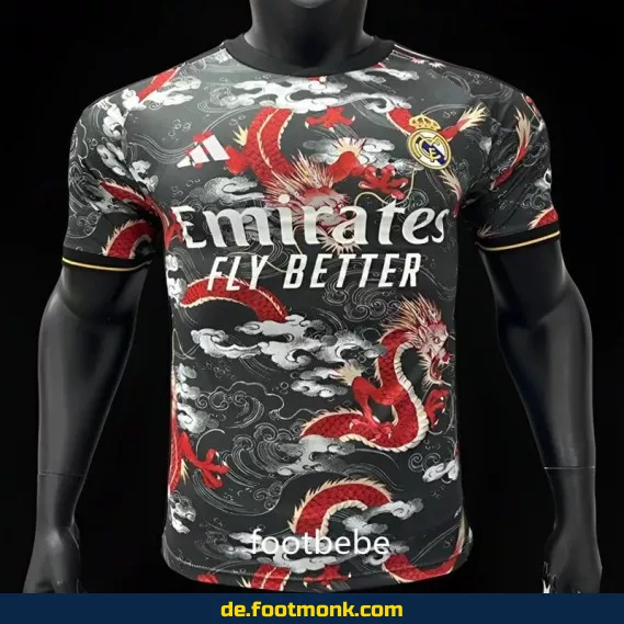 Real Madrid Heimtrikot 2024/2025 Dragon Noir – Authentisches Fußballtrikot Herren/Damen/Kinder | Nike Vereinstrikot | Personalisierbar mit Nummer & Name