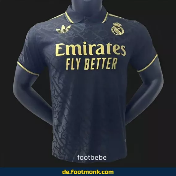 Real Madrid Heimtrikot 2024/2025 Herren – Schwarz Polo – Authentisches Fußballtrikot – Nike Vereinstrikot – Personalisierbar mit Nummer & Name