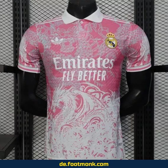 Real Madrid Dragon Rose Fußballtrikot 2025/2026 – Herren/Damen/Kinder – Authentisches Vereinstrikot – Nike/Adidas – Personalisierbar mit Nummer & Name