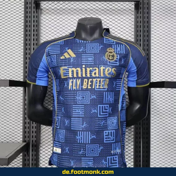 Real Madrid Heimtrikot 2025/2026 – Spezialedition Blau | Offizielles Fußballtrikot | Herren Damen Kinder | Günstig kaufen | Personalisierbar