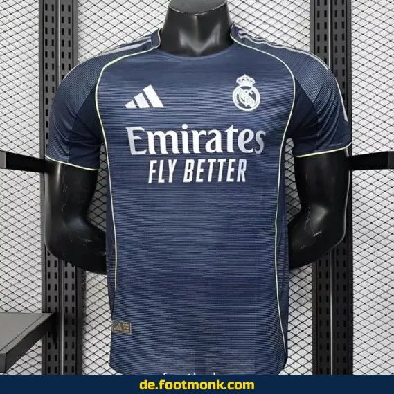 Real Madrid Auswärtstrikot 2025/2026 – Authentisches Fußballtrikot Herren/Damen/Kinder | Günstige Vereinstrikots | Nike/Adidas | Personalisierbar