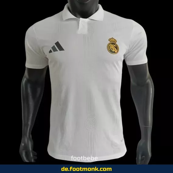 Real Madrid Heimtrikot 2025 Herren – Authentisches Polo-Shirt in Weiß | Fußballtrikot günstig online kaufen | Nike Vereinstrikot mit Personalisierungsoption