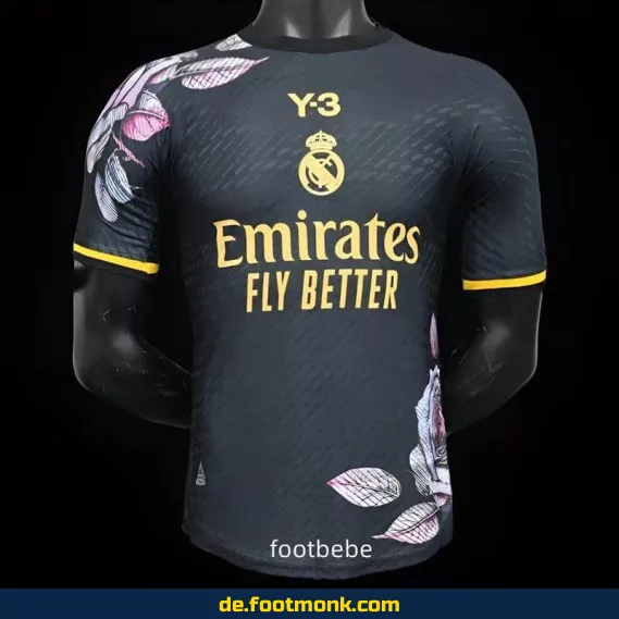 Real Madrid Y3 Match Trikot 2024/2025 – Schwarz | Authentisches Fußballtrikot Herren/Damen/Kinder | Günstige Vereinstrikots online kaufen