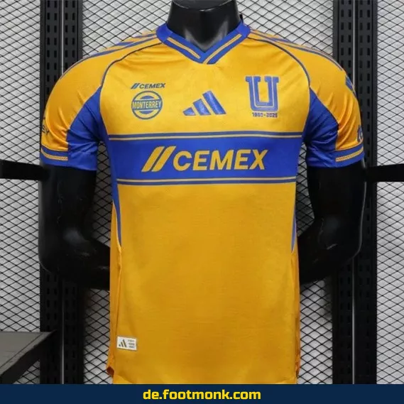 Tigres UANL Heimtrikot 2025 – 65. Jubiläumsedition in Gelb | Fußballtrikot Herren/Damen/Kinder | Authentisches Vereinstrikot | Fußballtrikots günstig online kaufen | Nike/Adidas