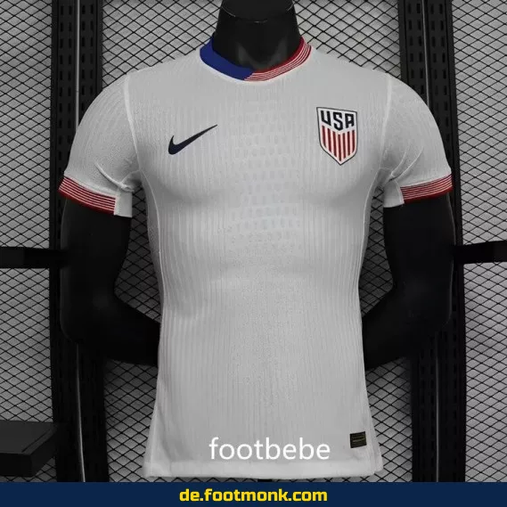 USA Heimtrikot 2024 Weiß – Authentisches Fußballtrikot für Herren & Damen | Nike/Adidas | Personalisierbar