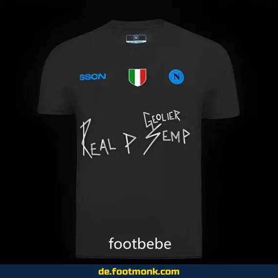Geolier x Napoli Special Edition 2024 Fußballtrikot – Schwarz | Offiziell | Limitierte Auflage | Herren Damen Kinder | Trikotnummer Beflockung