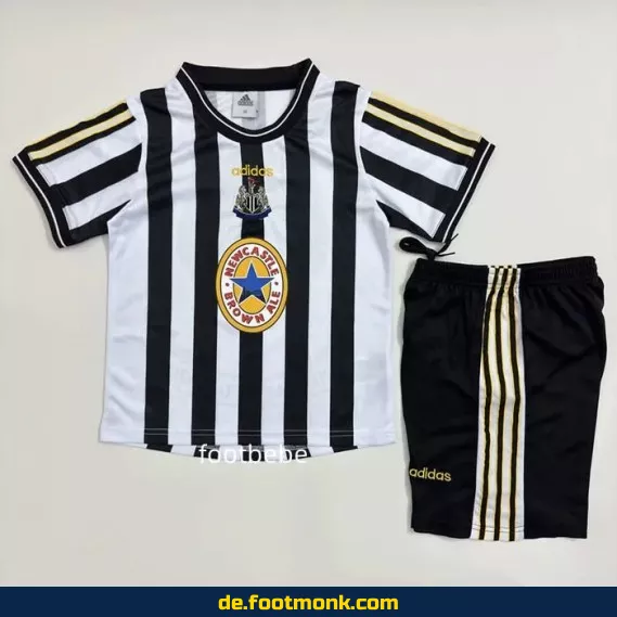 Newcastle United Vintage Kinder Fußballtrikot 1997 Heim – Retro Vereinstrikot für Jungen & Mädchen