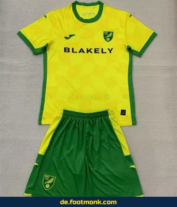 Norwich City Heimtrikot Kinder 2024/2025 – Gelb | Günstige Fußballtrikots online kaufen | Authentische Vereinstrikots | Nike/Adidas