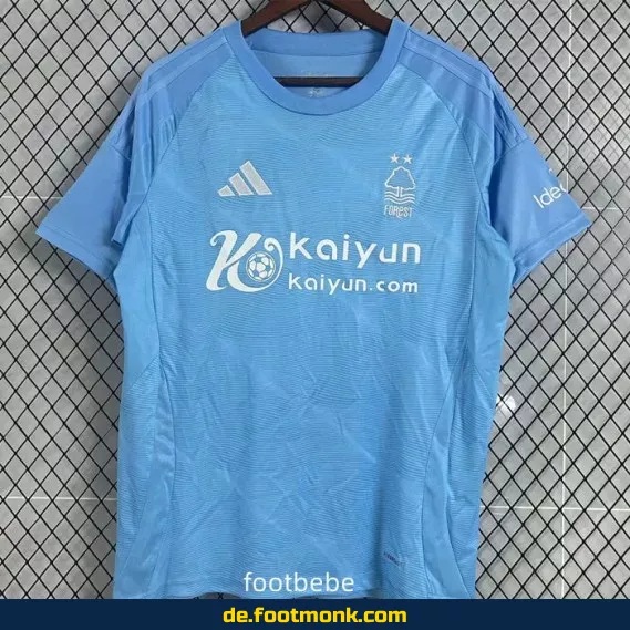 Nottingham Forest 2024/2025 Drittes Trikot – Blaues Fußballtrikot Herren/Damen/Kinder | Günstige Vereinstrikots | Personalisierbar mit Nummer & Name | Nike/Adidas