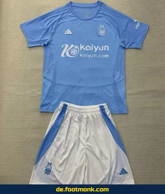 Nottingham Forest Kinder Trikot 2024/2025 Third Blau – Günstige Fussballtrikots Online Kaufen | Authentisches Vereinstrikot für Kinder | Fußballtrikot Shop